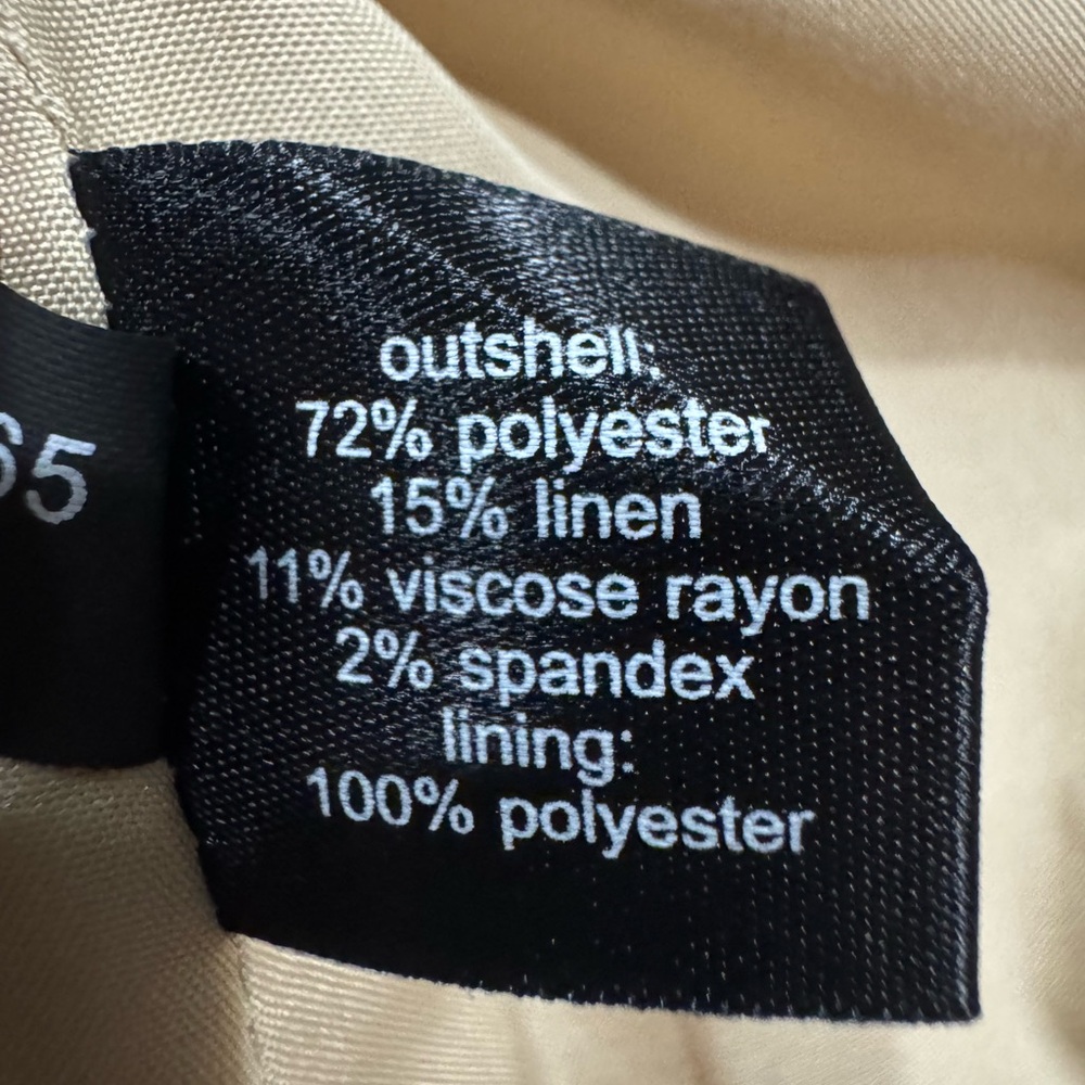 Beige Linen Blend Blazer XS Tailored Work Office Jacket The Limited - Picture 6 of 7